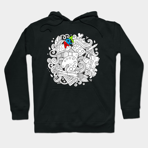 Sketchy Art Design - Artists Hoodie by Peter the T-Shirt Dude